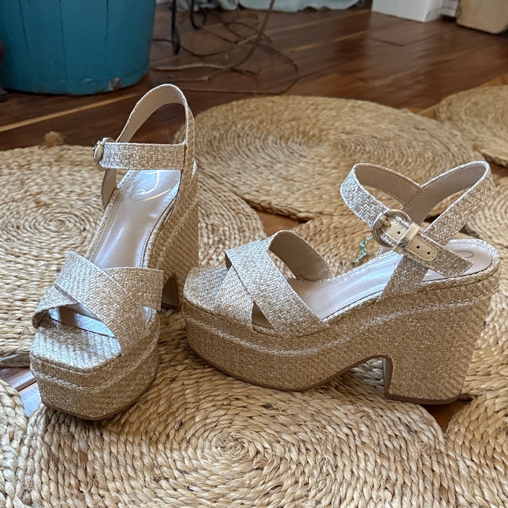 Sam Edelman Wicker Wedge Sandals